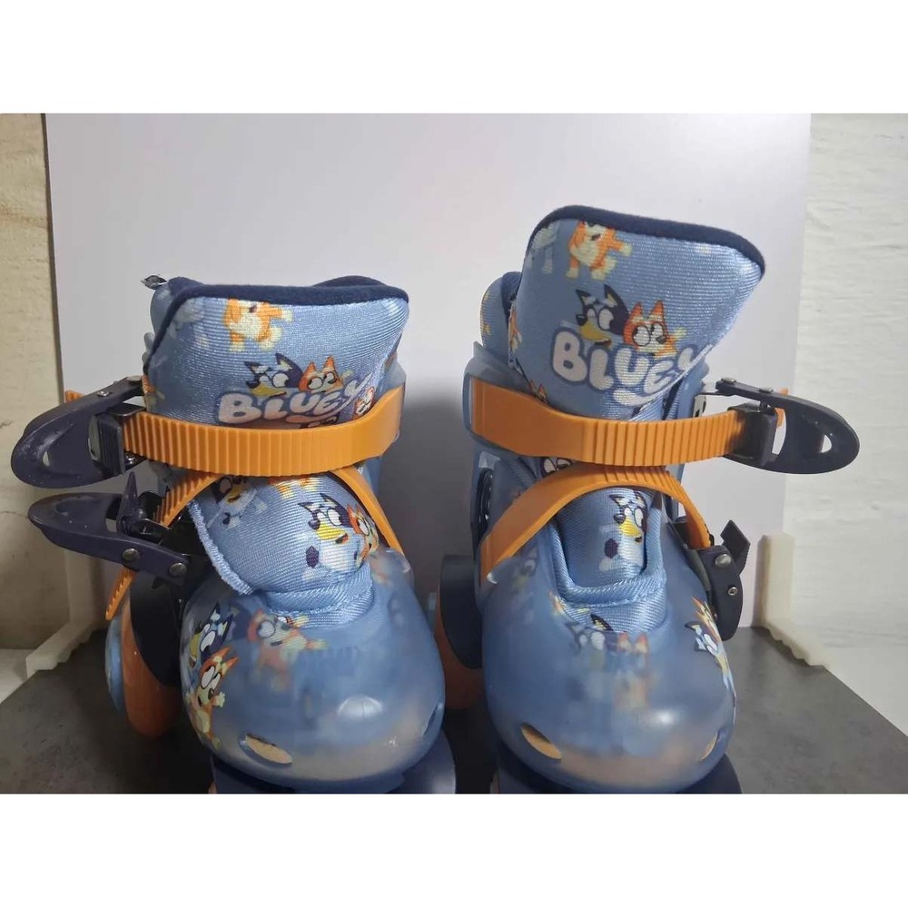 Bluey Kids Adjustable Roller Skates Blue Orange Size J9-J12 ARO104241-0912